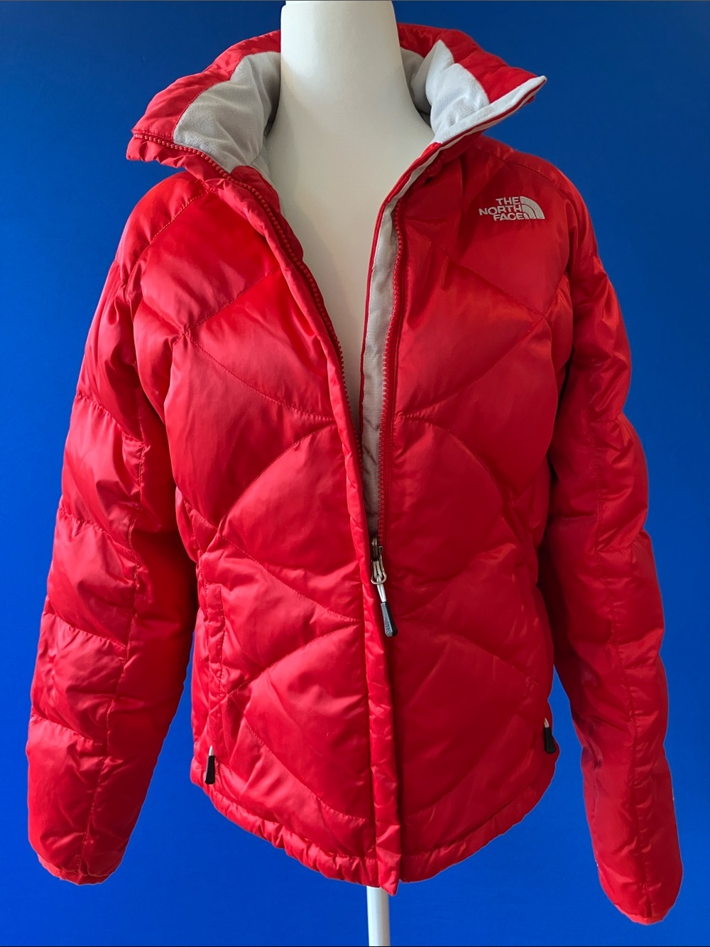 The North Face Women's Bright Red Quilted Puffer Jacket